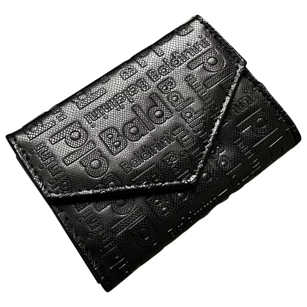 NIB Baldinini Embossed Bifold Wallet in Black